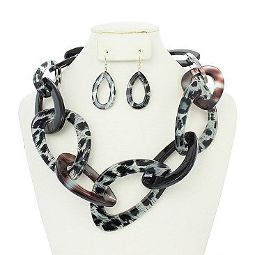 FASHION PLASTIC CHAIN LINK NECKLACE