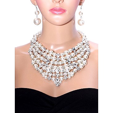 MULTI LAYER BEADS NECKLACE SET