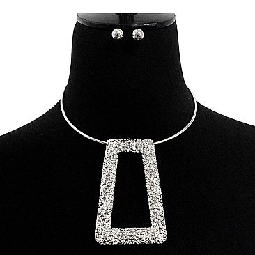 TEXTURED METAL PENDANT THIN WIRE NECKLACE