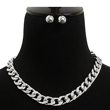 LINKED CUBAN CHAIN W/ STONES