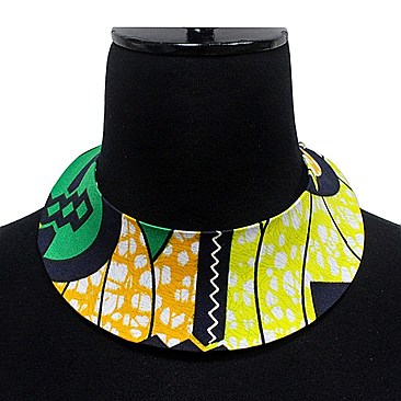 KENTE PATTERN COLLAR NECKLACE