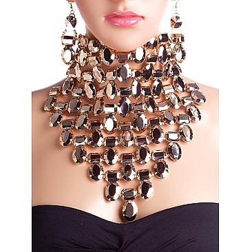 RAVISHING CHOKER BIB NECKLACE