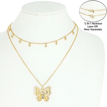 Glamorous Butterfly Chain Necklace