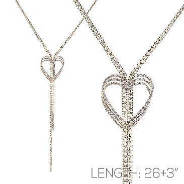 Elegant Vcr-g G Rs Triple Line Heart Neck