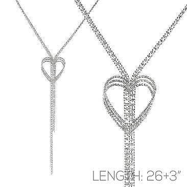 Elegant Vcr-g G Rs Triple Line Heart Neck