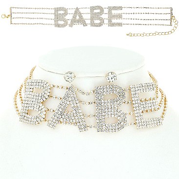 UNIQUE WORD CHOKER BABE