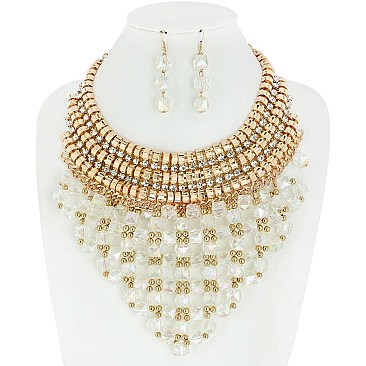FASHION EPIC STATEMENT NECKLACE AND EARRINGS SET