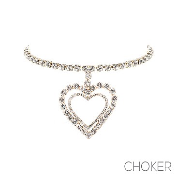Crystal Heart Choker