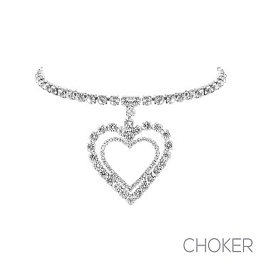 Crystal Heart Choker