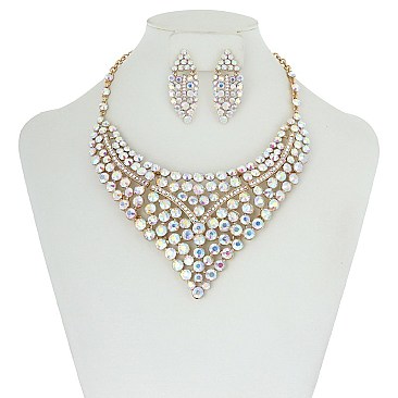 FASHIONABLE RHINESTONE NECKLACE SET SLNBQ79
