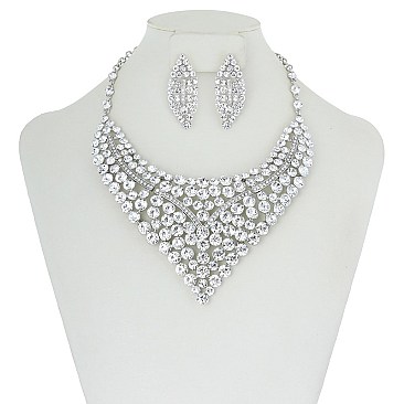 FASHIONABLE RHINESTONE NECKLACE SET SLNBQ79