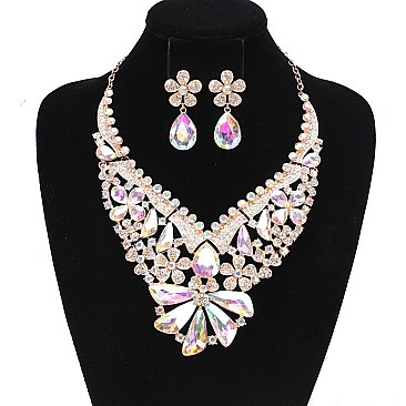 FASHIONABLE STONE NECKLACE SET SLNBS1085