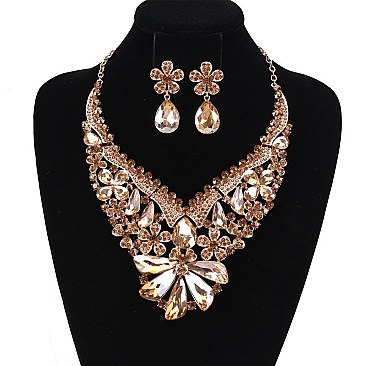 FASHIONABLE STONE NECKLACE SET SLNBS1085
