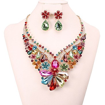 FASHIONABLE STONE NECKLACE SET SLNBS1085