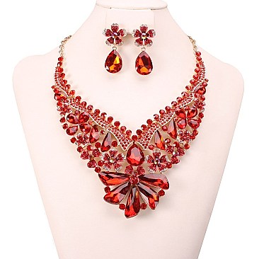 FASHIONABLE STONE NECKLACE SET SLNBS1085