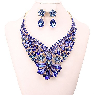FASHIONABLE STONE NECKLACE SET SLNBS1085
