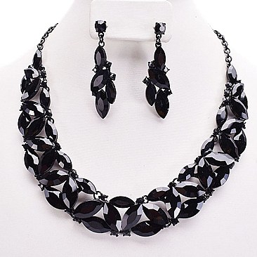 RHINESTONE BIB NECKLACE SET