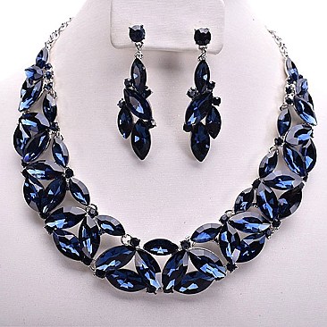 RHINESTONE BIB NECKLACE SET