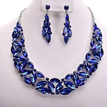 RHINESTONE BIB NECKLACE SET