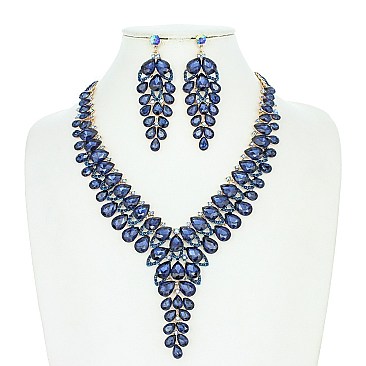 Y-SHAPED TEARDROP NECKLACE SET