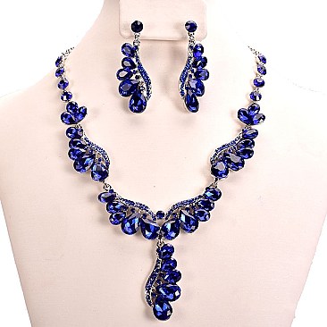RHINESTONE CLUSTER WING NECKLACE