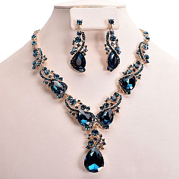 DROP RHINESTONE ACCENT DROP DOWN