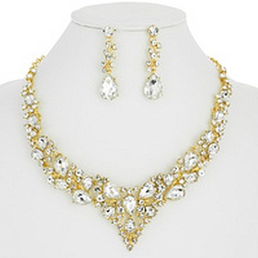 VICTORIAN RHINESTONE NECKLACE SET
