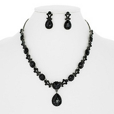 VICTORIAN RHINESTONE NECKLACE SET