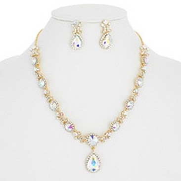 VICTORIAN RHINESTONE NECKLACE SET