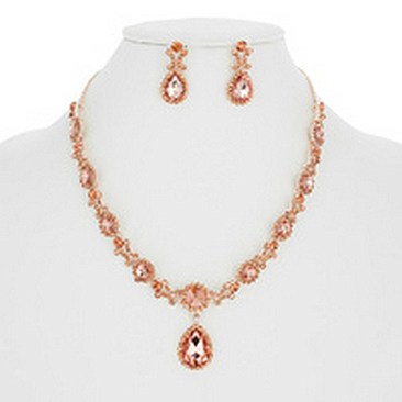 VICTORIAN RHINESTONE NECKLACE SET