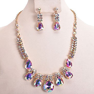 RHINESTONE NECKLACE SET