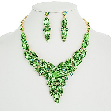 DAZZELING CRYSTAL HOLIDAY NECKLACE SET