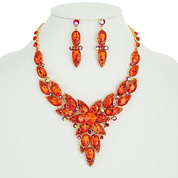 DAZZELING CRYSTAL HOLIDAY NECKLACE SET