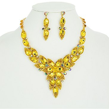 DAZZELING CRYSTAL HOLIDAY NECKLACE SET