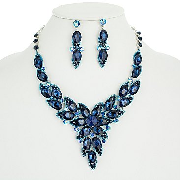 DAZZELING CRYSTAL HOLIDAY NECKLACE SET