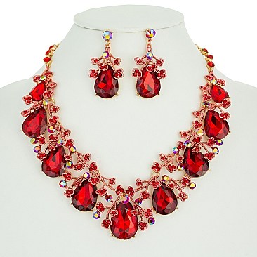 LARGE DROP GARDEN PARTY NECKLACE SET
