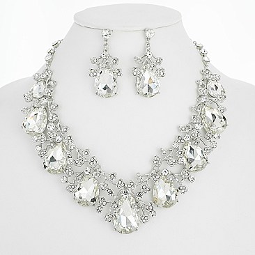 LARGE DROP GARDEN PARTY NECKLACE SET
