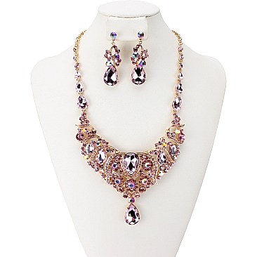 CHIC RHINESTONE NECKLACE SET
