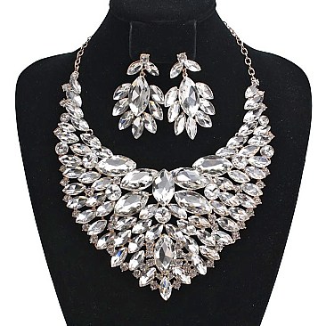 FASHIONABLE OVAL NECKLACE SET SLNBY7060