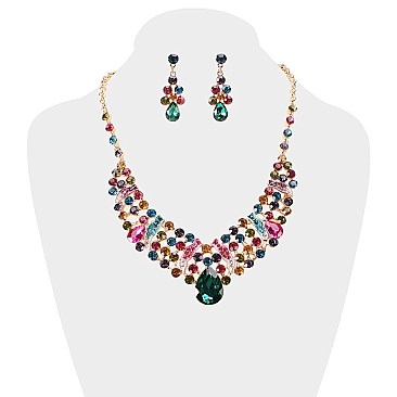 FASHIONABLE GEMS ON ME NECKLACE SET