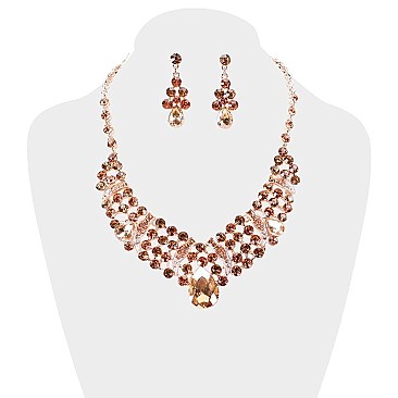 FASHIONABLE GEMS ON ME NECKLACE SET