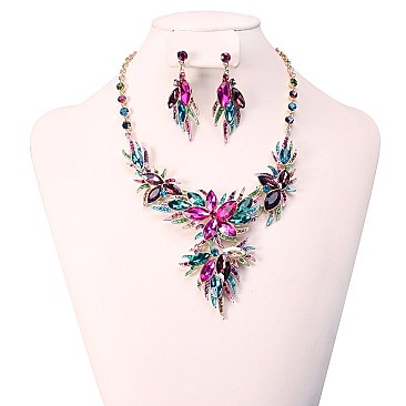 FASHIONABLE STONE NECKLACE SET SLNBY7844