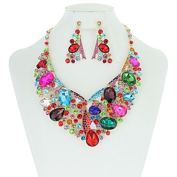 Bib RHINESTONE NECKLACE SET MEZ8183