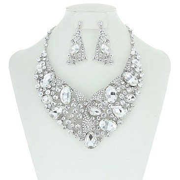 Bib RHINESTONE NECKLACE SET MEZ8183