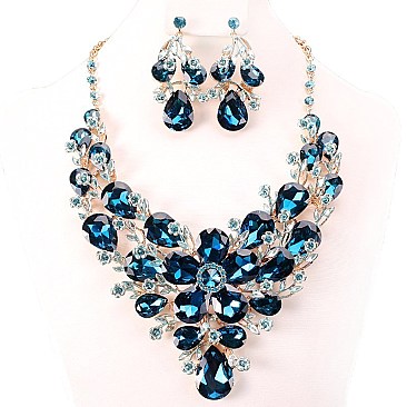 STONE NECKLACE FLORAL BOUQUET SLNBY8190