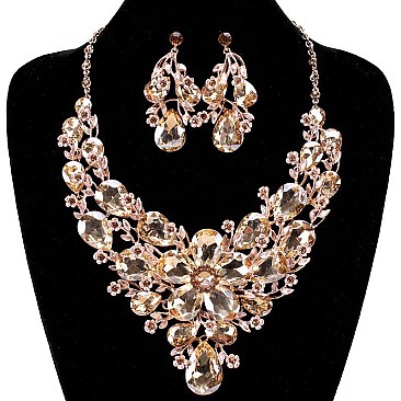 STONE NECKLACE FLORAL BOUQUET SLNBY8190