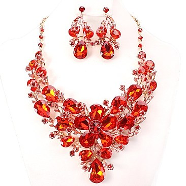 STONE NECKLACE FLORAL BOUQUET SLNBY8190