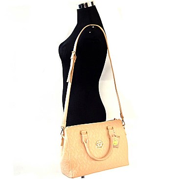 Noble Exchange Log Brand Triple Compartment Satchel