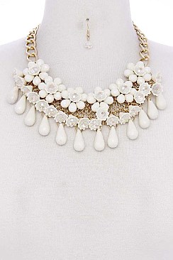 FLORAL STATEMENT NECKLACE JYNE49-1756