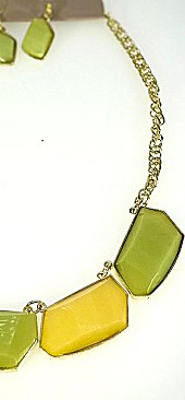 Fashion Agate Gemstone Bib Necklace Set